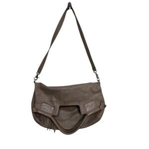 Foley + Corinna Tan Large Foldover Shoulder Tote Bag BLEMISH